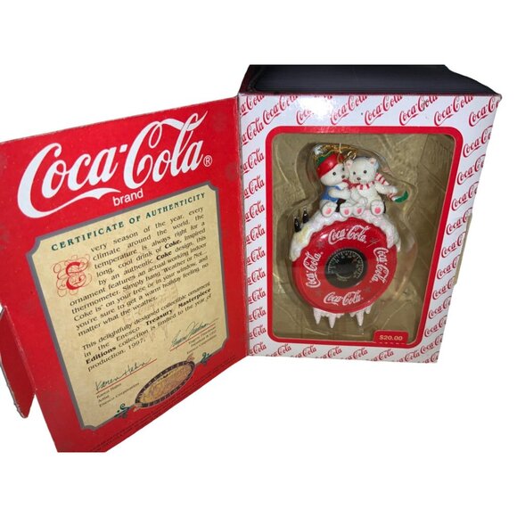 Enesco Coca Cola, The Forecast calls for COKE Thermostat Ornament - Picture 1 of 15